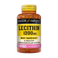 foto дієтична добавка в гелевих капсулах mason natural lecithin лецитин, 1200 мг, 100 шт