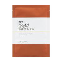 foto тканинна маска для обличчя missha bee pollen renew sheet mask, 25 мл
