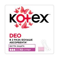 foto щоденні прокладки kotex deo super, 52 шт