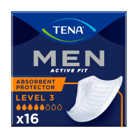 foto урологічні прокладки чоловічі tena men active fit level 3, 16 шт