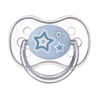 foto пустушка силіконова симетрична canpol babies newborn baby, сині зірки, від 0 до 6 місяців, 1 шт (22/580_blu)