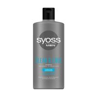 foto чоловічий шампунь syoss men clean & cool shampoo для нормального та жирного волосся, з ментолом, 440 мл