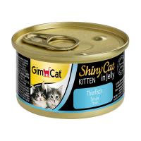 foto вологий корм для кошенят всіх порід gimcat shiny cat kitten in jelly з тунцем, 70 г