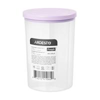 foto контейнер для сипучих ardesto fresh 3 в 1 пластиковий, ліловий, 3*0,75 л (ar1375lp)