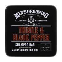 foto чоловічий твердий шампунь для волосся scottish fine soaps mens grooming shampoo bar чортополох та чорний перець, 100 г