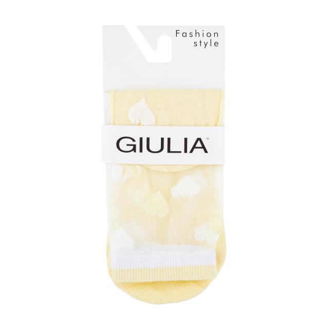 foto фантазійні шкарпетки жіночі giulia ws2 cristal-066 класичні, light yellow, розмір 36-38