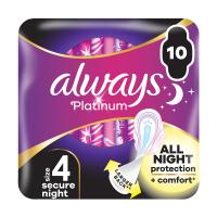 foto гігієнічні прокладки always platinum secure night розмір 4, 10 шт