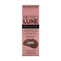 foto набір для макіяжу губ makeup revolution retro luxe metallic lip kit dynasty (олівець, 1 г + блиск, 5.5 мл)