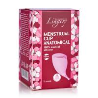 foto менструальна чаша lingery anatomical з медичного силікону, світло-рожева, розмір l, 1 шт