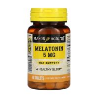 foto харчова добавка в таблетках mason natural melatonin мелатонін 5 мг, 60 шт