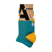 foto шкарпетки чоловічі amigo зі смужкою, бірюзові, розмір 27