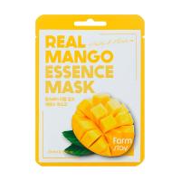 foto тканинна маска для обличчя farm stay real mango essence mask, з екстрактом манго, 23 мл
