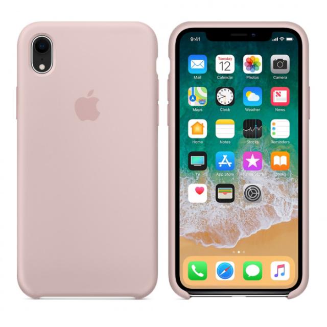 foto чохол silicone case (aaa) для apple iphone xr (6.1") (рожевий / pink sand)