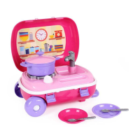 foto ігровий набір technok кухня з набором посуду, рожевий, від 3 років, 3 предмета (6061)