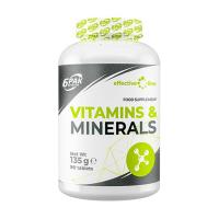 foto харчова добавка в таблетках 6pak nutrition effective line vitamins & minerals вітаміни та мінерали, 90 шт