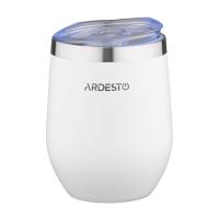 foto термокухоль ardesto compact mug нержавіюча сталь, білий, 350 мл (ar2635mmw)