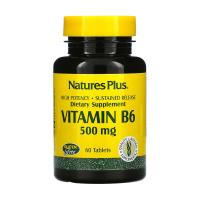 foto харчова добавка вітаміни в таблетках naturesplus вітамін b-6 повільного вивільнення 500 мг, 60 шт