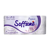 foto туалетний папір soffione toscana lavender тришаровий фіолетовий, 8 шт