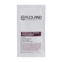 foto відновлювальний кондиціонер для волосся floland premium silk keratin treatment з кератином, 10 мл (саше)