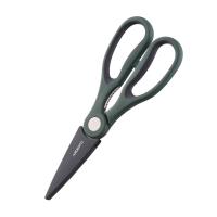 foto ножиці кухонні ardesto gemini з неіржавної сталі та сіро-зеленою пластиковою ручкою, 22.3 см (ar2117pg)