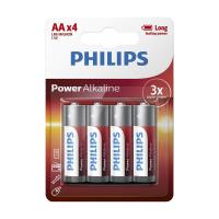 foto батарейка philips power alkaline aa в блістері, 4 шт