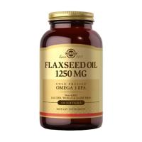 foto харчова добавка в гелевих капсулах solgar cold pressed flaxseed oil 1250 мг лляна олія, 100 шт