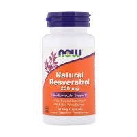 foto харчова добавка в капсулах now foods natural resveratrol ресвератрол 200 мг, 60 шт