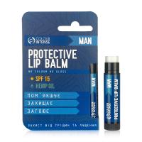 foto гігієнічна помада для губ colour intense man protective lip balm spf 15 чоловіча, 5 г