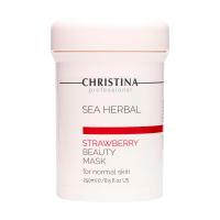 foto полунична маска для обличчя christina sea herbal beauty mask strawberry для нормальної шкіри, 250 мл