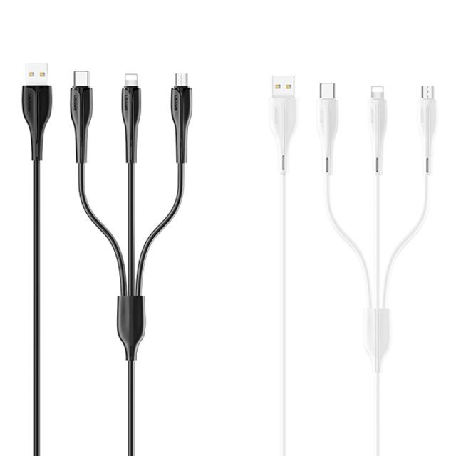 foto дата кабель usams us-sj374 u38 3in1 charging cable 1m