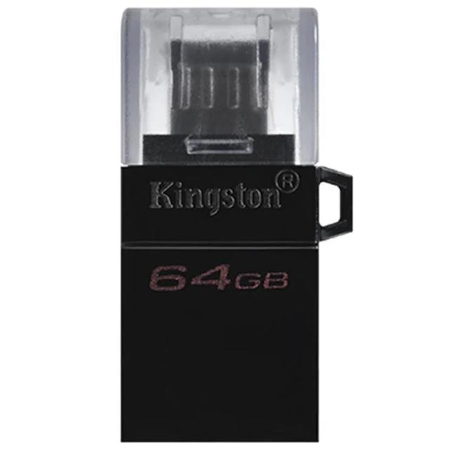 foto флеш накопичувач otg 64gb kingston datatraveler microduo3 g2 (dtduo3g2 / 64gb) (чорний)