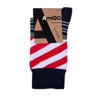 foto шкарпетки чоловічі amigo сині, зі смужками, розмір 27
