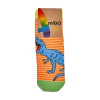 foto шкарпетки дитячі amigo класичні, динозавр, помаранчеві, розмір 20-22