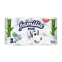foto туалетний папір familia toilet paper, 3-шаровий, 150 відривів, 8 рулонів
