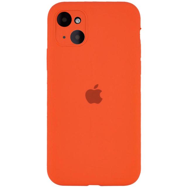 foto чохол silicone case full camera protective (аа) для apple iphone 13 mini (5.4") (помаранчевий / kumquat)