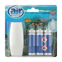 foto освіжувач повітря air menline aqua world (диспенсер, 1 шт + аплікатор, 3*15 мл)