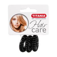 foto набір резинок для волосся titania аnti ziep чорні, 2.5 см, 3 шт (7914)