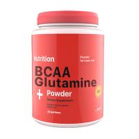 foto дієтична добавка амінокислота в порошку ab pro bcaa + glutamine powder полуниця, 236 г