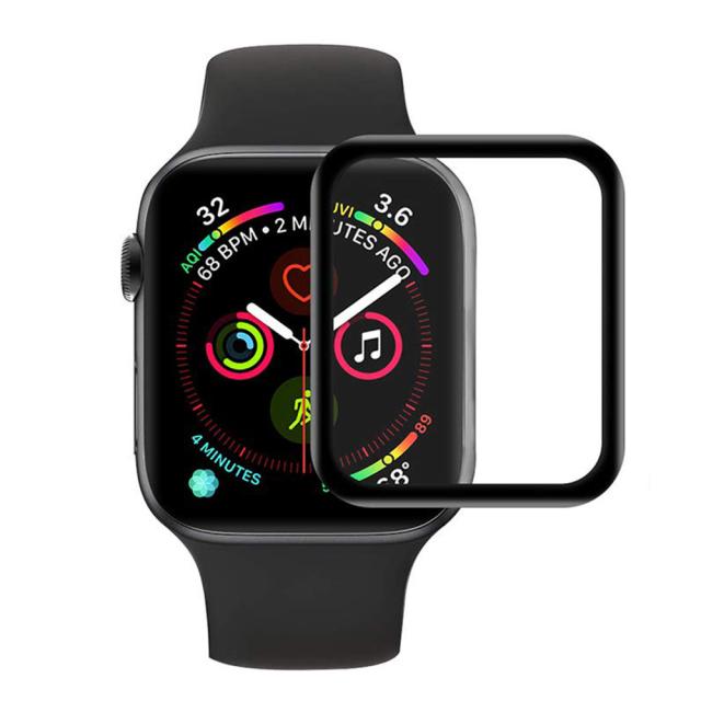 foto полімерна плівка 3d (full glue) (тех.пак) для apple watch (чорний)