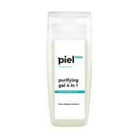 foto демакіяж-гель для вмивання piel cosmetics purifying gel 4 in 1 для жирної та проблемної шкіри, 200 мл
