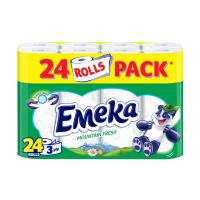 foto туалетний папір emeka mountain fresh, білий, 3-шаровий, 24 рулони