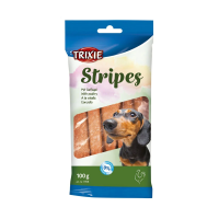 foto ласощі для собак trixie stripes з м'ясом домашніх птахів, 100 г