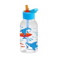 foto пластикова пляшка для води herevin shark з трубочкою, 460 мл (161807-370)