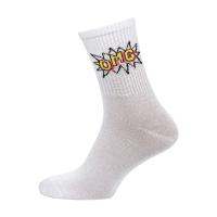 foto шкарпетки чоловічі modna zona rt1322-065 omg високі, спортивні, білі, розмір 43-46