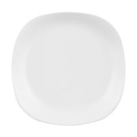 foto тарілка десертна ardesto molize керамічна, квадратна, біла, 20*20 см (ar2919mw)