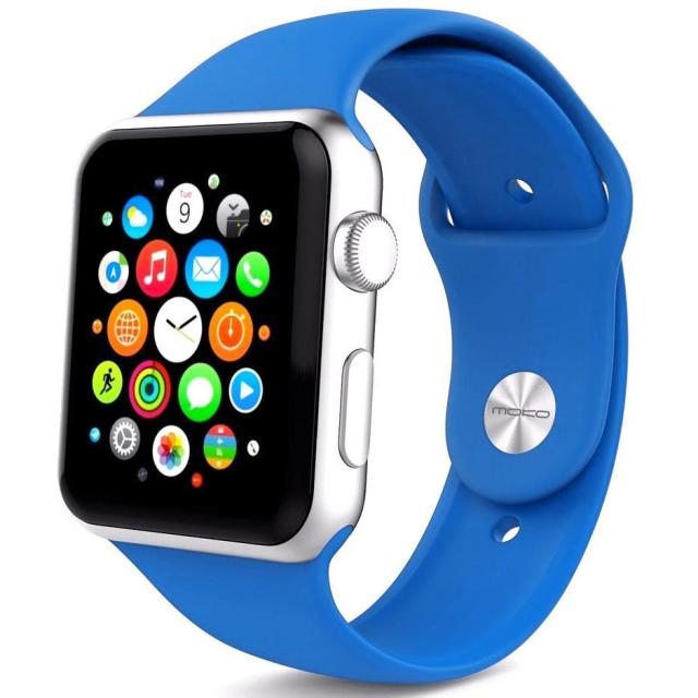 foto силиконовый ремешок для apple watch 42mm / 44mm (синий / royal blue)