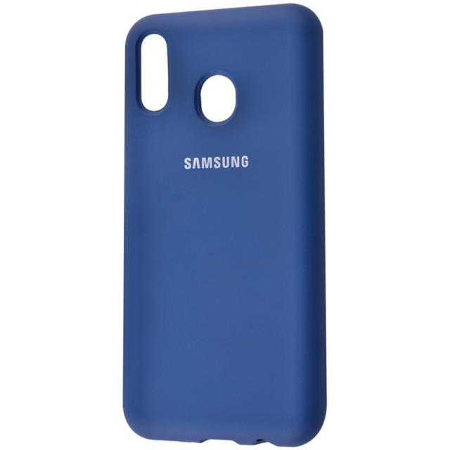 foto чохол silicone cover full protective (aa) для samsung galaxy a20 (a205f) (синій / navy blue)
