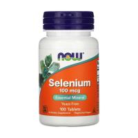 foto харчова добавка мінерали в таблетках now foods selenium селен 100 мкг, 100 шт