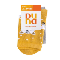 foto набір дитячих шкарпеток duna 1584 жовті, розмір 16-18, 2 пари