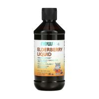 foto дієтична добавка дитяча в рідині now foods elderberry liquid for kids концентрат бузини, 500 мг, 237 мл